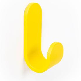 PERCHA TOK 40X100X47 AMARILLO  CON ADHESIVO 3M. RESISTENCIA 5KGS. (CAJA 6)