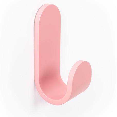 PERCHA TOK 40X100X47 ROSA  CON ADHESIVO 3M. RESISTENCIA 5KGS. (CAJA 6)