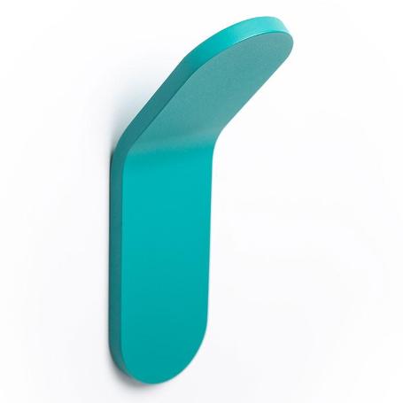 PERCHA TIK 40X125X47 AZUL TURQUESA  CON ADHESIVO 3M. RESISTENCIA 5KGS. (CAJA 6)