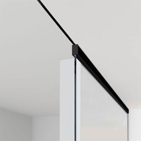 JUEGO DE ACCESORIOS LITE GLASS+ T ACABADO NEGRO ESPESOR VIDRIO 10MM (CAJA 2)