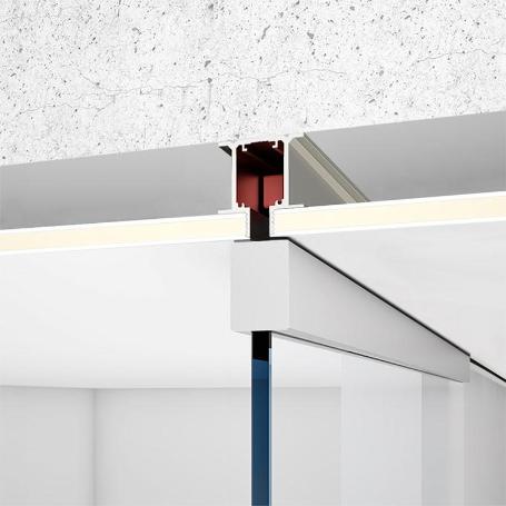 JUEGO DE ACCESORIOS LITE GLASS+ T ACABADO PLATA MATE ESPESOR VIDRIO 10MM (CAJA 2)