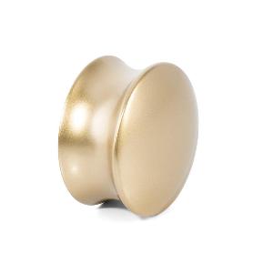 POMO ZAMAK MODELO PRESCOTT ACABADO ORO SATINADO Y NEGRO MATE ACABADO ORO SATINADO DIST. AGUJERO Ø40