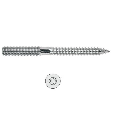 ESPARRAGO 2 ROSCAS TORX 6-40 ZINCADO LARGO 50NM DIÁMETRO 8MM