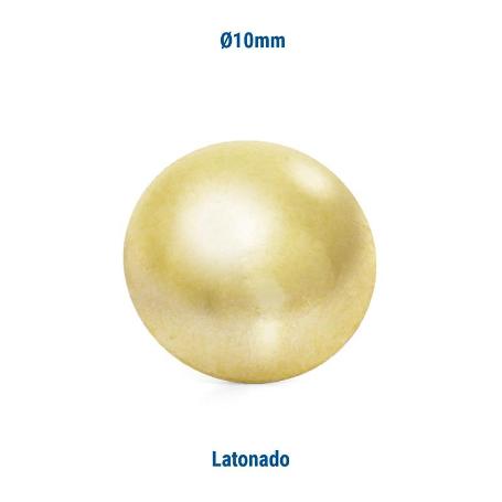 TACHUELA LISA HIERRO Ø10 ACABADO LATONADO (CAJA 1000)
