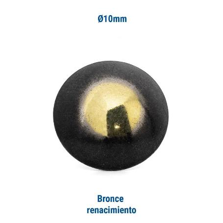 TACHUELA LISA HIERRO Ø10 ACABADO BRONCE RENACIM (CAJA 1000)