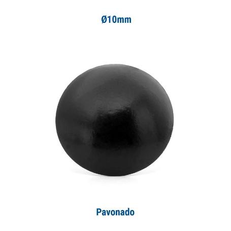TACHUELA LISA HIERRO Ø10 ACABADO PAVONADO (CAJA 1000)
