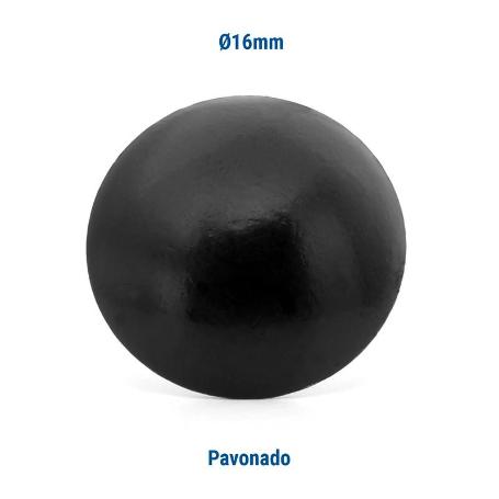 TACHUELA LISA HIERRO Ø16 ACABADO PAVONADO (CAJA 100)