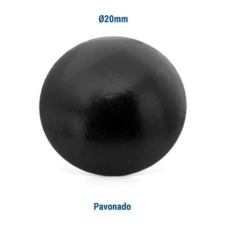 TACHUELA LISA HIERRO Ø20 ACABADO PAVONADO (CAJA 100)