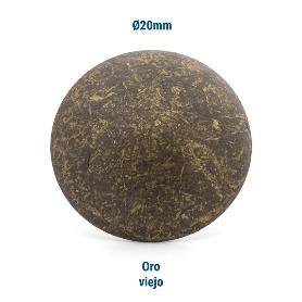TACHUELA LISA HIERRO Ø20 ACABADO ORO VIEJO (CAJA 100)