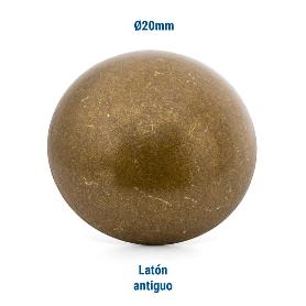 TACHUELA LISA HIERRO Ø20 ACABADO LATON ANTIGUO (CAJA 3000)