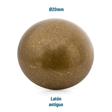TACHUELA LISA HIERRO Ø20 ACABADO LATON ANTIGUO (CAJA 3000)