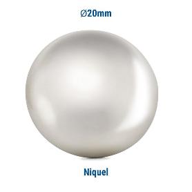 TACHUELA LISA HIERRO Ø20 MARCA Q&Q DIAM.TACH 20MM ACABADO NIQUEL (CAJA 180)