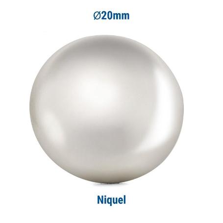 TACHUELA LISA HIERRO Ø20 MARCA Q&Q DIAM.TACH 20MM ACABADO NIQUEL (CAJA 180)