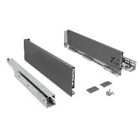 CAJÓN QUBE PUSH EXTRACCIÓN TOTAL ACABADO ANTRACITA H90, H120, H185 MEDIDA CAJÓN 400 ALTURA CAJÓN H120