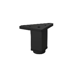 PATA ALUMINIO MODELO LAOS ACABADO NEGRO ALTURA H80 (CAJA 4)