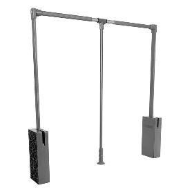 PERCHERO ABATIBLE SERIE ÓPTIMA ACABADO GRAFITO EXT.PERCHERO 830-1150MM