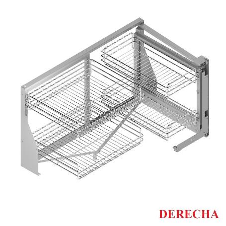 EXTRAIBLE RINCON CLASSIC M900 CROMO DERECHA  CON BASTIDOR CIERRE AMORT., 4 CESTAS 35KG.