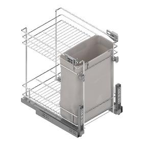 BOTELLERO PANERO CLASSIC M300 CROMO  CON GUIA OCULTA CA, EXTRACCIÓN PARCIAL 25KG. SP16-19. MODULO MODULO 300