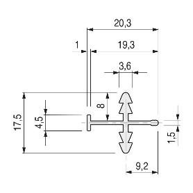 PERFIL JAPONESA ALUMINIO JAPAN 3,20 PLATA MATE (CAJA 4)