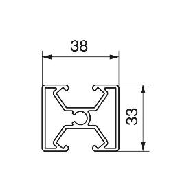 PERFIL ALUMINIO KUADRO-SISTEM 5,25 PLATA MATE ACABADO PLATA MATE (CAJA 2)