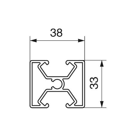 PERFIL ALUMINIO KUADRO-SISTEM 5,25 PLATA MATE ACABADO PLATA MATE (CAJA 2)