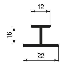 PERFIL JAPONESA H SP10 /SP16/SP19 ACABADO PLATA MATE ESPESOR SP16