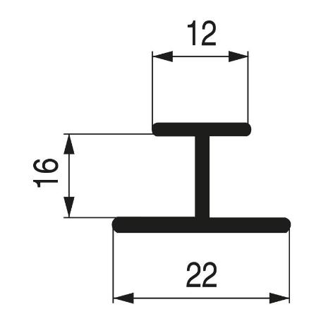 PERFIL JAPONESA H SP10 /SP16/SP19 ACABADO PLATA MATE ESPESOR SP16
