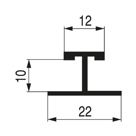 PERFIL JAPONESA H SP10 LAC.BLANCO 2M (CAJA 4)