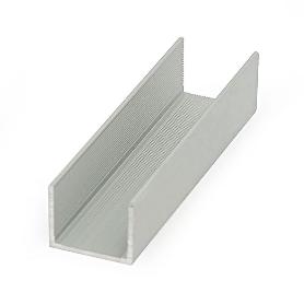 PERFIL HORIZONTAL U ESPESOR 16 PLATA MATE 4M (CAJA 2)