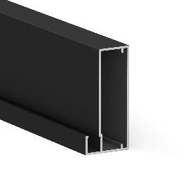 PERFIL ALUMINIO SIRIA 3,25M NG.MATE  PARA HACER VITRINAS. SIN JUNQUILLO.