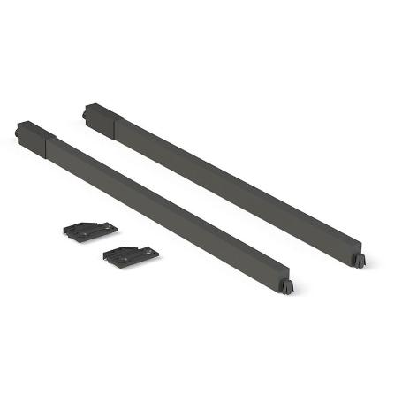 JUEGO DE VARILLAS RECTANGULAR PARA CAJÓN QUBE ACABADO ANTRACITA MEDIDA CAJÓN 500