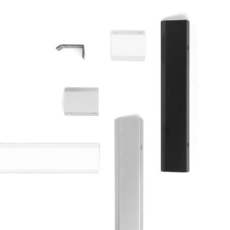 TIRADOR ALUMINIO MODELO CURVE DISPONIBLE EN ACABADOS BLANCO MATE, NEGRO MATE Y ANODIZADO MATE ACABADO BLANCO MATE D