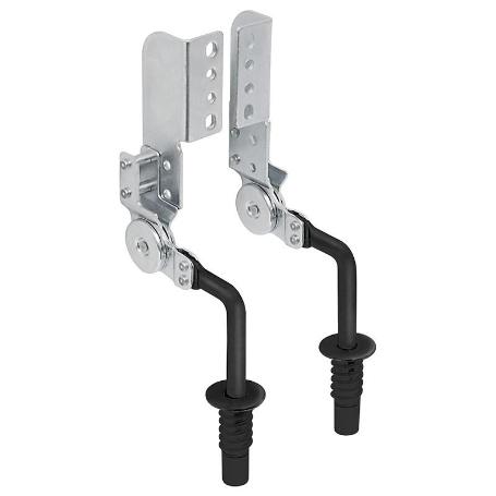 RESORTE DERECHA - IZQUIERDA 6-8 POSICIONES ACABADO NEGRO MATE BRAZO CORTO POSICIONES 8 POSICIONES