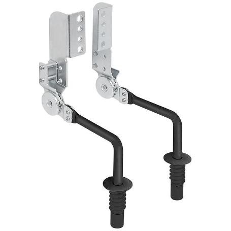 RESORTE DERECHA - IZQUIERDA 6-8 POSICIONES ACABADO NEGRO MATE BRAZO LARGO POSICIONES 8 POSICIONES