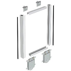 KIT PUERTA KANDA SP10 LAC.BLANCO 2,60M (2PERFILES, 2ANGULOS, 2JGOS.DE RUEDAS Y POLIPELO)