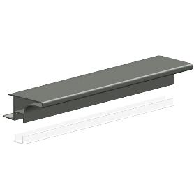 PERFIL GOLA-A ALUMINIO 4M SP19 LACADO NEGRO, ANTRACITA, LACADO BLANCO Y PLATA MATE ACABADO ANTRACITA