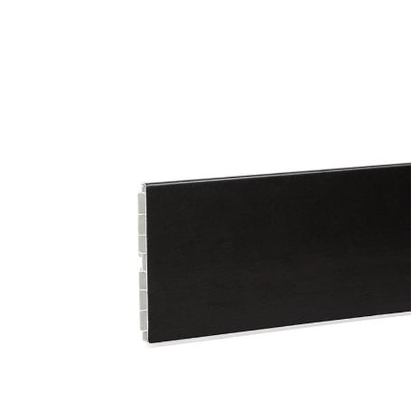 ZÓCALO PVC/ALUMINIO-PAPEL MELAMINA MODELO ZESIO 3,95M ACABADO PLATA MATE, BLANCO MATE Y NEGRO MATE ACABADO NEGRO AL