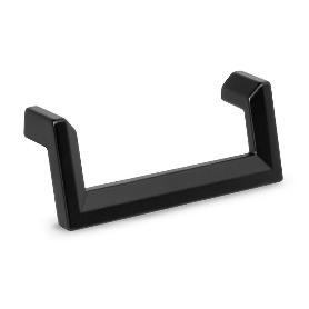 TIRADOR ZAMAK MODELO CELSO ACABADOS NEGRO MATE Y ORO SATINADO ACABADO NEGRO MATE DIST. AGUJERO DIST. 96MM.