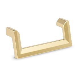 TIRADOR ZAMAK MODELO CELSO ACABADOS NEGRO MATE Y ORO SATINADO ACABADO ORO SATINADO DIST. AGUJERO DIST. 96MM.