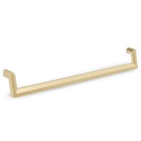 TIRADOR ZAMAK MODELO CELSO ACABADOS NEGRO MATE Y ORO SATINADO ACABADO ORO SATINADO DIST. AGUJERO DIST. 320MM.