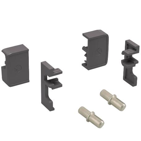 TAPETAS FINALES KIARO PARA PERFIL LED ACABADO GRIS Y PLOMO ACABADO PLOMO (CAJA 12)