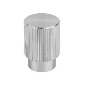 POMO ALUMINIO MODELO ARPA ACABADOS EFECTO INOX, LATON CEPILLADO, NEGRO CEPILLADO ACABADO EFECTO INOX DIST. AGUJERO 