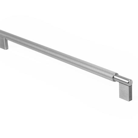 TIRADOR ALUMINIO MODELO ARPA ACABADOS EFECTO INOX, LATON CEPILLADO, NEGRO CEPILLADO ACABADO EFECTO INOX DIST. AGUJE