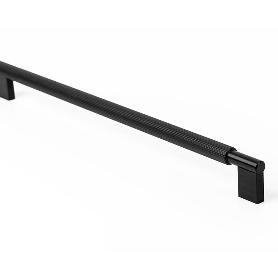 TIRADOR ALUMINIO MODELO ARPA ACABADOS EFECTO INOX, LATON CEPILLADO, NEGRO CEPILLADO ACABADO NEGRO CEPILLAD DIST. AG