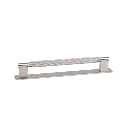 TIRADOR ALUMINIO MODELO ARPA PLATE CON PLACA ACABADOS DISPONIBLES EFECTO INOX, NEGRO CEPILLADO Y LATON CEPILLADO AC