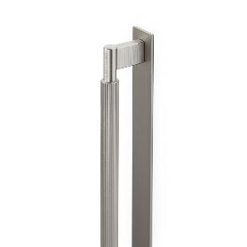 TIRADOR ALUMINIO MODELO ARPA PLATE CON PLACA ACABADOS DISPONIBLES EFECTO INOX, NEGRO CEPILLADO Y LATON CEPILLADO AC