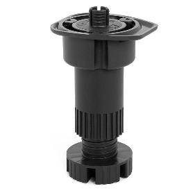 PATA COCINA LARRY REGULABLE ACABADO NEGRO CON/SIN TETÓN EXTENSIÓN 95-130 TETÓN CON TETÓN