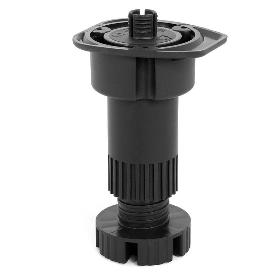 PATA COCINA LARRY REGULABLE ACABADO NEGRO CON/SIN TETÓN TETÓN CON TETÓN EXTENSIÓN 75-95