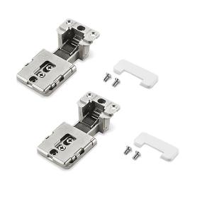 CONECTA SISTEMA DE BISAGRAS CON CIERRE AMORTIGUADO PARA PUERTAS DE ALUMINIO ACABADO NIQUEL SOLAPE 14 - 16.5MM (CAJA