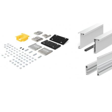 KIT FINE EXTERNO NEGRO CEPILLADO Y BLANCO ACABADO BLANCO MEDIDA FINE 2700 X 1000